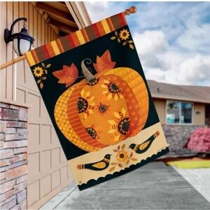 Autumn Pumpkin Large Garden Flag Studio M